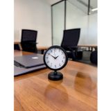 Büro Ev Ofis Hediyesi için 20x25CM Siyah Metal Dekor Masa Saati