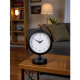 Büro Ev Ofis Hediyesi için 20x25CM Siyah Metal Sade Masa Saati
