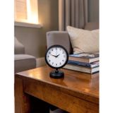 Büro Ev Ofis Hediyesi için 20x25CM Siyah Sade Metal Prestij Masa Saati