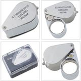 Büro Ev Ofis Hediyesi Için 30X Büyütür 21MM Mercekli Büyüteç Özel Kutulu Işıklı Metal Lup - Renkli