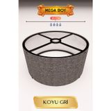 Büro Ev Ofis Hediyesi İçin 35Cm Mega Koyu Gri Lambader Başlığı
