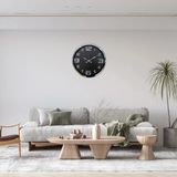 Büro Ev Ofis Hediyesi İçin 52Cm Krom Modern Edge Desen Duvar Saati