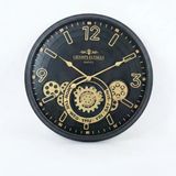 Büro Ev Ofis Hediyesi İçin 59Cm Çarklı Golden Motif Duvar Saati