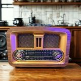 Büro Ev Ofis Hediyesi için AM/FM/SW USB Şarjlı Retro Radyo