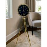 Büro Ev Ofis Hediyesi için Golden Elegance Tripod Ayaklı Saat