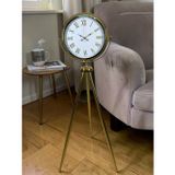 Büro Ev Ofis Hediyesi için Golden Elite Roma Tripod Ayaklı Saat