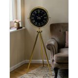 Büro Ev Ofis Hediyesi için Golden Modern Prestij Tripod Ayaklı Saat