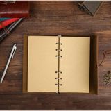 Büro Ev Ofis Hediyesi için Koyu Kahve Desenli Büyük Yaprak Deri Defter