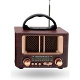 Büro Ev Ofis Hediyesi Için Mini Ahşap Retro Kare Stil Radyo - Renkli