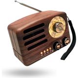 Büro Ev Ofis Hediyesi Için Mini Dekoratif Retro Şarjlı Kablosuz Radyo - Renkli