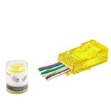 Büro Ev Ofis Network Bağlantısı için 100ADET Sarı Ez Rj45 CAT6 Konnektör