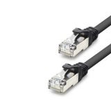 Büro Ev Ofis Network Bağlantısı için 300CM 10GBPS 600MHZ Siyah CAT7 Ethernet Patch Kablosu