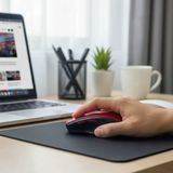 Büro Ev Ofis Oyun Bilgisayarı için Kırmızı Kablosuz Parmak Destekli Mouse