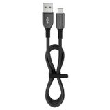 Büro Ev Ofis Personel Telefonu için 1,2MT Siyah 12W 2.4A Usb-A To Lightning Hızlı Şarj Data Kablosu