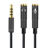 Büro Ev Ofis Ses Müzik Sistemi için 35MM 2D 1E Kulaklık Mikrofon Ayırıcı Çoklayıcı Aux Kablo
