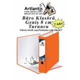Büro Klasörü Turuncu Geniş 2 Adet Plastik Geniş Turuncu Klasör Halkalı Paslanmaz Çelik Klipsli 2 Adet