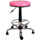 Bürocci 2999T0120 Pembe Metal Ayaklı Yüksek Tabure