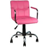 Bürocci Carla 9503D0120 Pembe Deri Çalışma Koltuğu