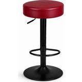Bürocci Moni Bar Sandalyesi - Bordo - 9511Y0102 - Siyah Mat Boyalı Metal Ayak
