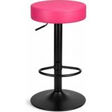 Bürocci Moni Bar Sandalyesi - Pembe - 9511Y0120 - Siyah Mat Boyalı Metal Ayak