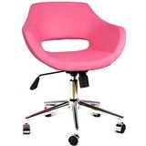 Bürocci Viva Pembe Metal Ayaklı Çalışma Koltuğu
