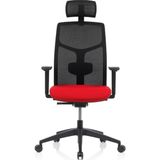 Bürosit M40 Başlıklı Siyah Gövde Çalışma Koltuğu (Kumaş) - Kırmızı