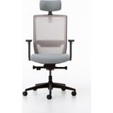 Bürotime Bold Çalışma Koltuğu, Plastik Ayak, Gri & Nehir