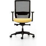 Bürotime Bold Çalışma Koltuğu, Plastik Ayak, Siyah & Sarı