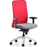 Bürotime Comfy Başlıklı Çalışma Koltuğu | 3D Kol | Krom Ayak | Kırmızı/siyah