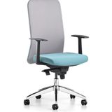 Bürotime Comfy Sabit Kol Alüminyum Ayak Gri Mint Yeşili Çalışma Koltuğu