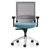 Bürotime Cozy 3D Kol Alüminyum Ayak Mint Yeşili/Gri Çalışma Koltuğu