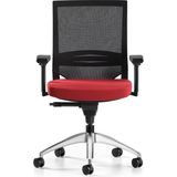 Bürotime Cozy Çalışma Koltuğu Siyah/kırmızı - 3D Kol - Alüminyum Ayak - Siyah - Kırmızı