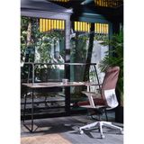 Bürotime T50 Home Ofis Çalışma Masası Kül Meşe/siyah - Y: 110 cm D: 70 cm G: 140 cm - Beyaz Mermer