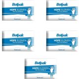 Burpak HDPE İş Temizlik Tek Kullanımlık Şeffaf Eldiven/Büyük Boy / 100 Adetlik 5 Paket