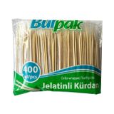 Burpak Jelatinli/Poşetli Ahşap Kürdan - 400 Adetlik Paket