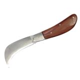 Bursa Çelik Eğri Bağ / Kablo / Aşı Çakısı, Ahşap Saplı - 22 Cm FRTKGT55TK-TK-OZK-YAB1