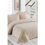 bursa çeyiz Ivy Cappuccino Çift Kişilik Microfiber Kapitone Yatak Örtüsü