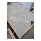 bursa çeyiz Salkım Masa Örtüsü 12 Kişilik Linen Kumas Krem Sofra Takımı
