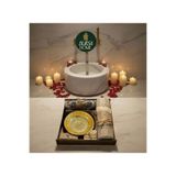 Bursa Home Kutulu Luxury Hamam Seti & Çeyizlik & Hediyelik (Sabun,İpek Kesesi ,Hamam Tası,Topuk Taşı,Peştemal