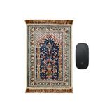 Bursa İpek Lacivert Dekoratif Küçük Halı Mousepad
