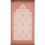 Bursa İpek Pudra Kadife Halı Seccade - 65 x 115 cm