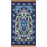Bursa İpek Saks Kadife Halı Seccade - 65 x 115 cm - Mor