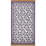 Bursa İpek Saks Kadife Halı Seccade - 65 x 115 cm - Saks Mavi