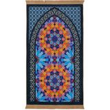 Bursa İpek Siyah Kadife Halı Seccade - 65 x 115 cm
