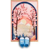 Bursa İpek Somon Kadife Çocuk Seccadesi - 45 x 80 cm - Pembe