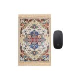 BURSA İPEQ Bej Dekoratif Küçük Halı Mousepad