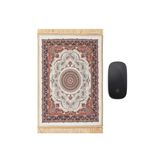 BURSA İPEQ Ekru Dekoratif Küçük Halı Mousepad