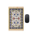 BURSA İPEQ Hardal Dekoratif Küçük Halı Mousepad