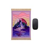 BURSA İPEQ Pembe Bulutlar Dekoratif Küçük Halı Mousepad
