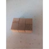 Bursa Site Mobilya 1 x 1 x 1 cm 100 Adet Küp Blok Kayın Ağacı
